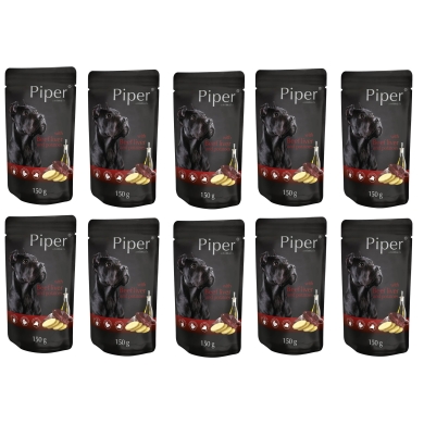 Piper 10 x saszetka 150g wątróbka wołowoa z ziemnikami